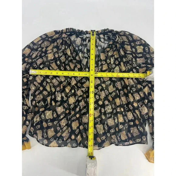 $477 Ulla Johnson Multicolor Printed Long Sleeve V Neck Nailah Blouse Top Sz Xs - Picture 14 of 16